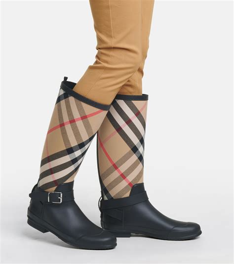 burberry house check rain boots size 7|Burberry haymarket rain boots.